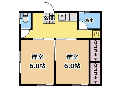 メゾン千刈(2K/2階)の間取り写真