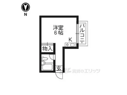 レミー京趣苑(ワンルーム/3階)の間取り写真