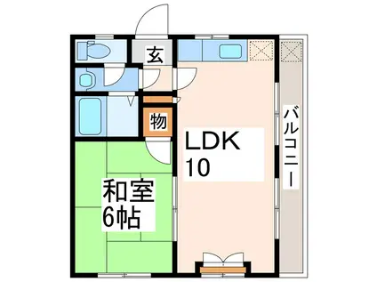 セレーノ九品寺(1LDK/2階)の間取り写真