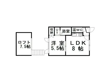 アーバンビクトリア(1SLDK/2階)の間取り写真