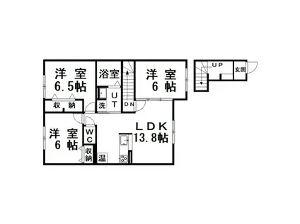 プレシャスコートC棟(3LDK/2階)の間取り写真