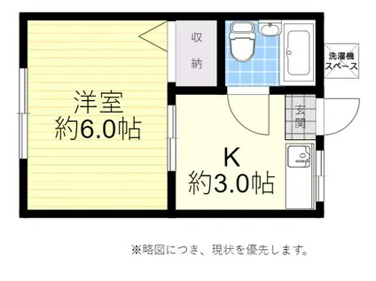 第1コーポ伊藤(1K/1階)の間取り写真