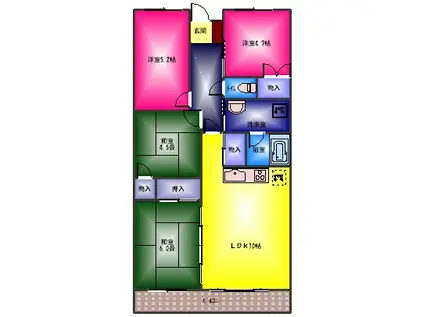 メゾンミタ(4LDK/2階)の間取り写真