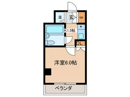 三田富洋ハイツ(1K/7階)の間取り写真