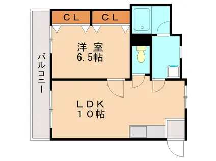 レーオロイヤル(1LDK/2階)の間取り写真