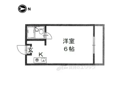 コーポ諏訪西大寺(1K/3階)の間取り写真