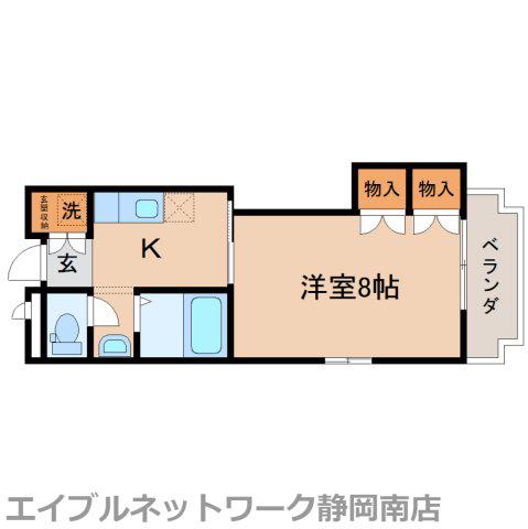 VILLA PINE PLAIN(1K/4階)の間取り写真