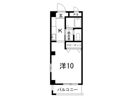 フィネス九反田(ワンルーム/4階)の間取り写真