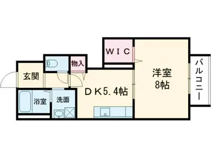煉瓦の家ウィステリアI(1DK/1階)の間取り写真