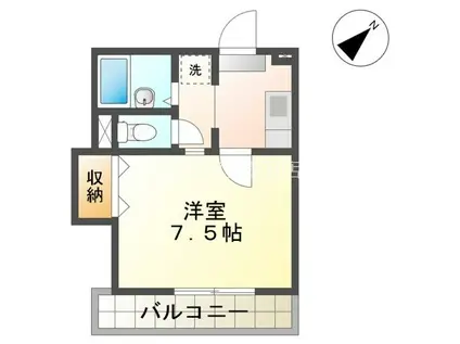 セレニール黒笹(1K/2階)の間取り写真
