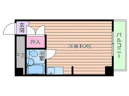COLLECTION中崎II(ワンルーム/10階)の間取り写真