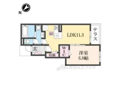 SOLEILE2(1LDK/1階)の間取り写真