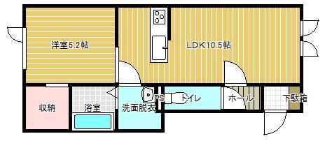 リバティ27(1LDK/1階)の間取り写真