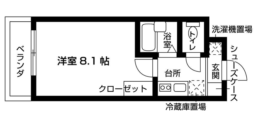 セルシオン池下(1K/3階)の間取り写真