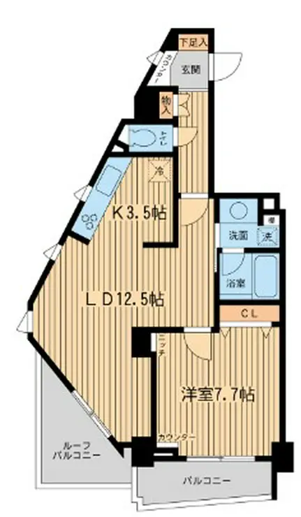 THEパームス代々木上原ヴェールテラス 6階階 間取り