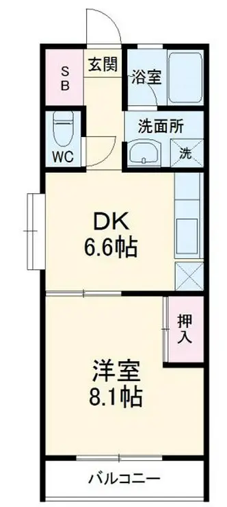 バードタウン8番館 1階階 間取り