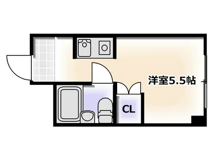 パシフィック新今宮(ワンルーム/8階)の間取り写真