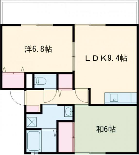JAボナール上の丸A(2LDK/1階)の間取り写真