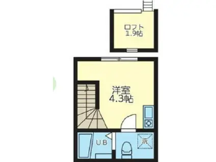 リージェンシー練馬A棟(ワンルーム/2階)の間取り写真