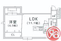 TRICERA COURT(1LDK/2階)の間取り写真