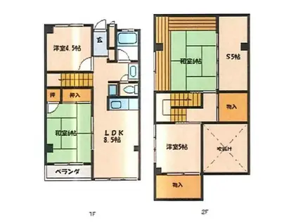 ヴィラたみあき(4LDK/4階)の間取り写真