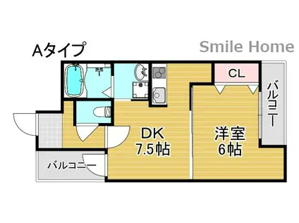 フジパレス清水丘I番館(1DK/2階)の間取り写真