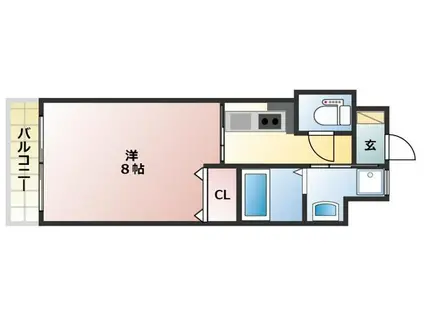 ＪＲ日豊本線 下曽根駅 徒歩10分 5階建 築15年(1K/5階)の間取り写真