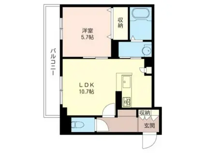 ラ カーサ セレーナ(1LDK/3階)の間取り写真