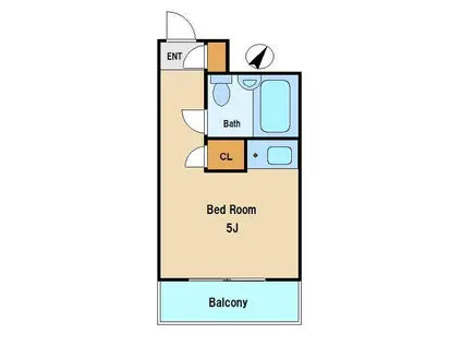 スカイコート荻窪(ワンルーム/2階)の間取り写真