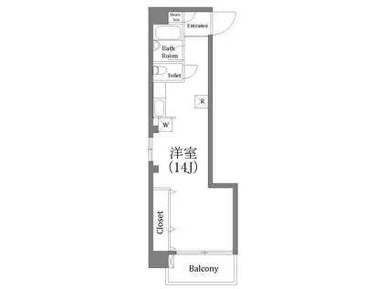 エスポワール芝(ワンルーム/5階)の間取り写真