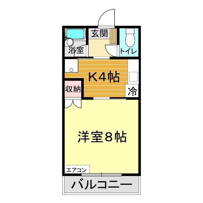 ハイライフNAMI(1K/3階)の間取り写真