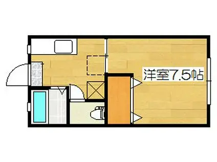 サンシティ3(1K/1階)の間取り写真