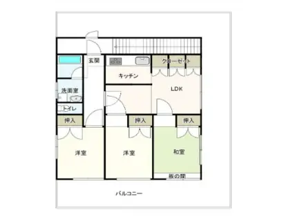 メース清瀬(3LDK/4階)の間取り写真