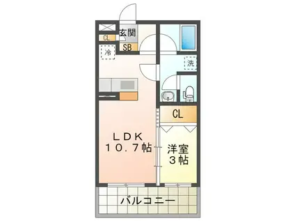 マンションマルカ サウス(1LDK/1階)の間取り写真
