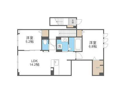 クレストコートII(2LDK/2階)の間取り写真