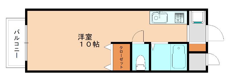 リバティハウス山本(ワンルーム/2階)の間取り写真