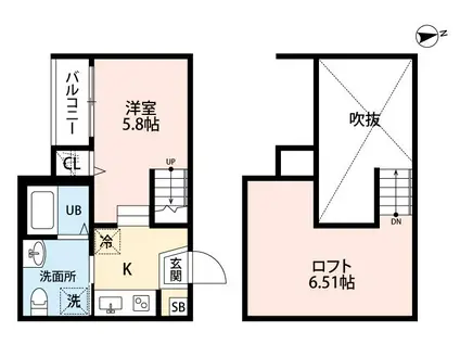 フォンターナ 島崎(ワンルーム/1階)の間取り写真