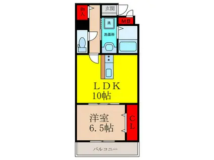 べラルーチェ(1LDK/2階)の間取り写真