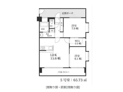 LIBERTUR(2LDK/3階)の間取り写真