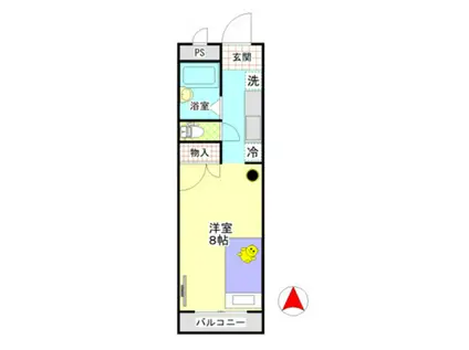 SKマンション(1K/2階)の間取り写真