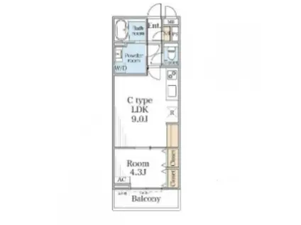 リブリ・淵野辺III(1LDK/3階)の間取り写真