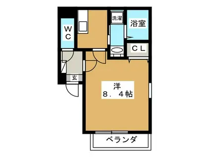 クレフラスト舞岡(1K/3階)の間取り写真