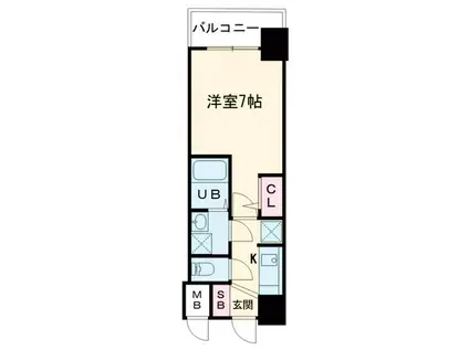 S-RESIDENCE難波大国町TRES(1K/3階)の間取り写真