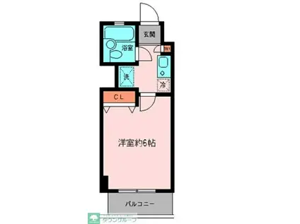 プライムアーバン鶴見寺谷(1K/4階)の間取り写真