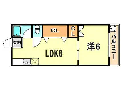三山マンション(1LDK/3階)の間取り写真