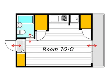 新鶴マンション(ワンルーム/5階)の間取り写真