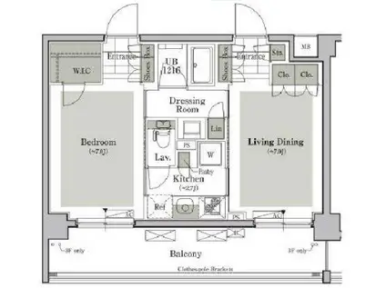パークキューブ西ヶ原ステージ(1LDK/3階)の間取り写真