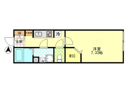 CFジオーレ殿町(1K/1階)の間取り写真