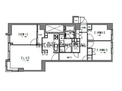 インプルーブ西早稲田(3LDK/1階)の間取り写真