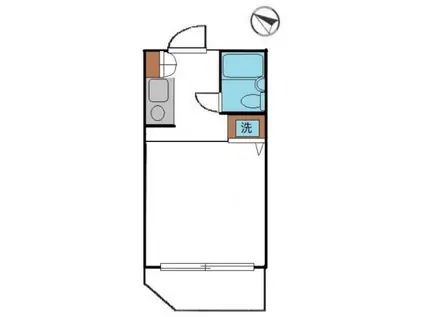 ガーデン野毛山(ワンルーム/1階)の間取り写真